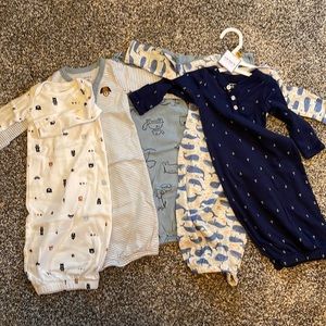Carters NB boys PJ gown